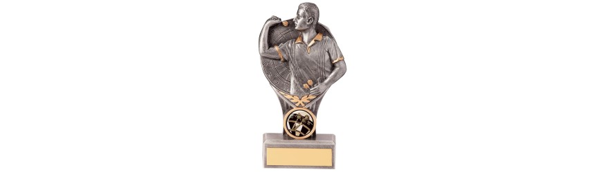 FALCON MALE DARTS TROPHY - 4 Sizes - 14CM - 24CM FALCON MALE DARTS TROPHY - 4 Sizes - 14CM - 24CM